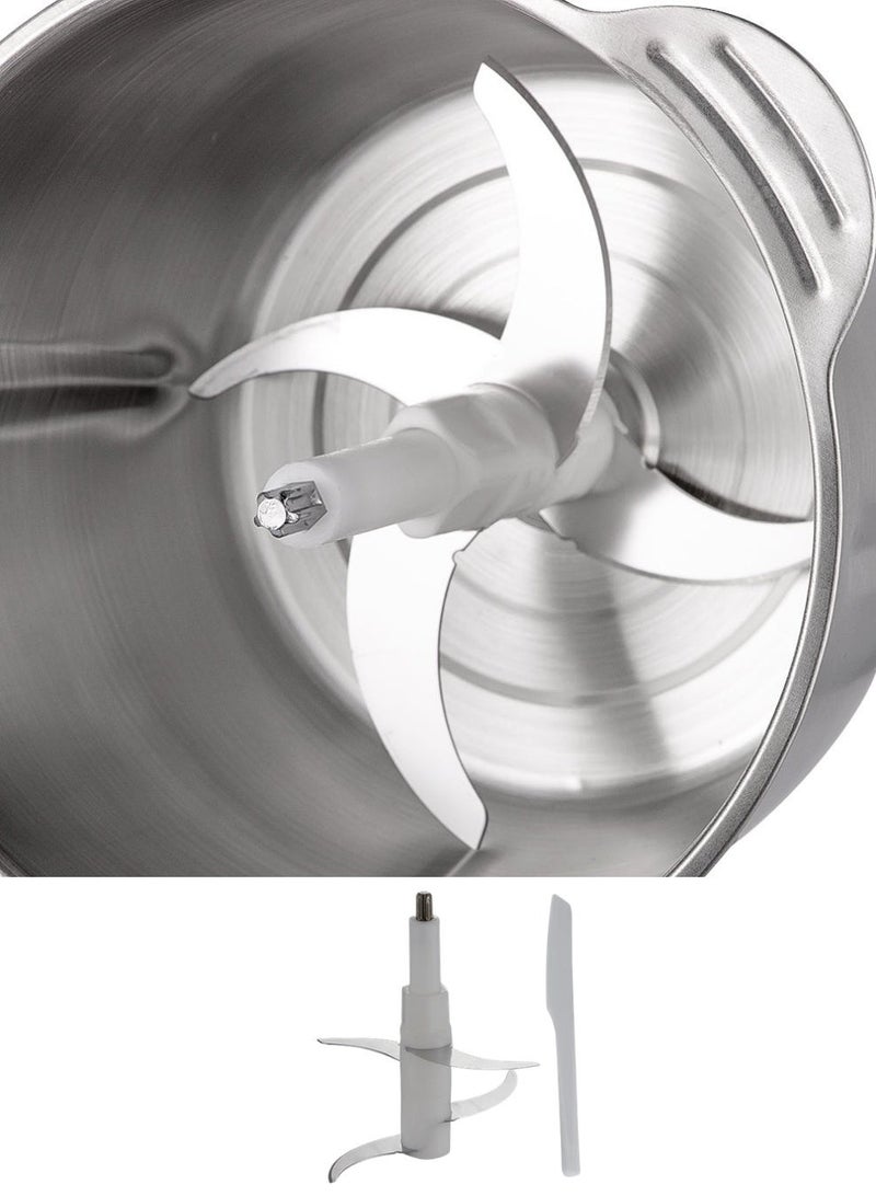 Electric Chopper 1000W & 3-L Meat Grinder Electric & 3-Speed  Vegetable Food Processor  – Large-Capacity Electric Food Processor Stainless Steel & Electric Meat Grinder 3-L - High power Food Processor & Meat Chopper Electric sharp blades for  Meat, Vegetables Nuts,& fruits. - Image 2